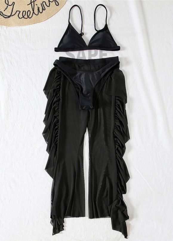 ROPA DE BAÑO 3 PIEZAS CASSY NEGRO 