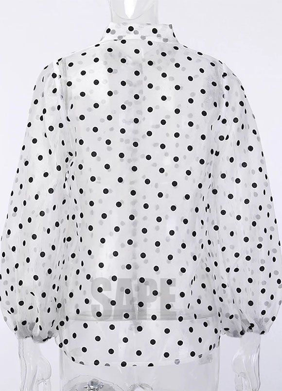 BLUSA / CAMISA PERLA  CON LUNARES